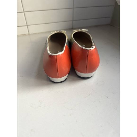 Ferragamo Multicolored Purple Green Gray Red Color Block Bow Ballet Flats WM 7.5 - Picture 3 of 10